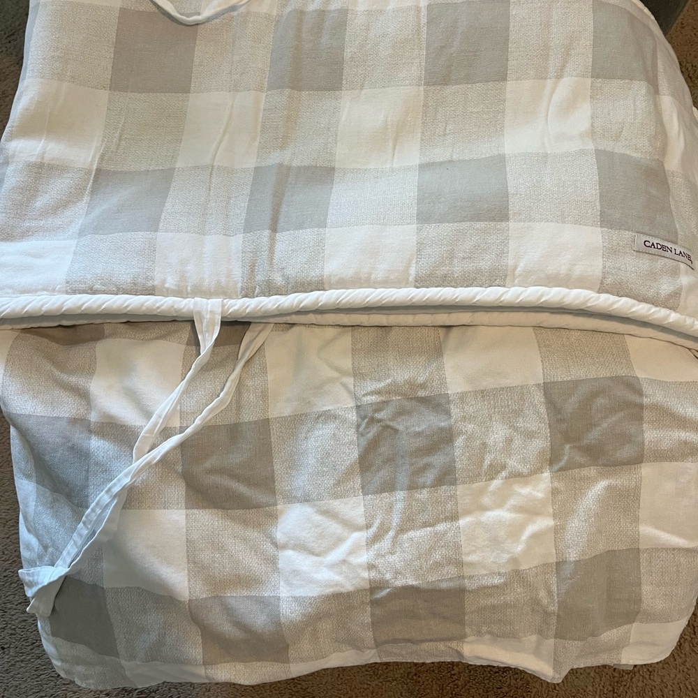 Caden Lane Crib skirt and rail cover